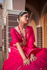pink color designer lehenga choli - Joshindia