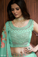 SEAGreen Color Heavy Designer Lehenga Choli Buy Online - Joshindia