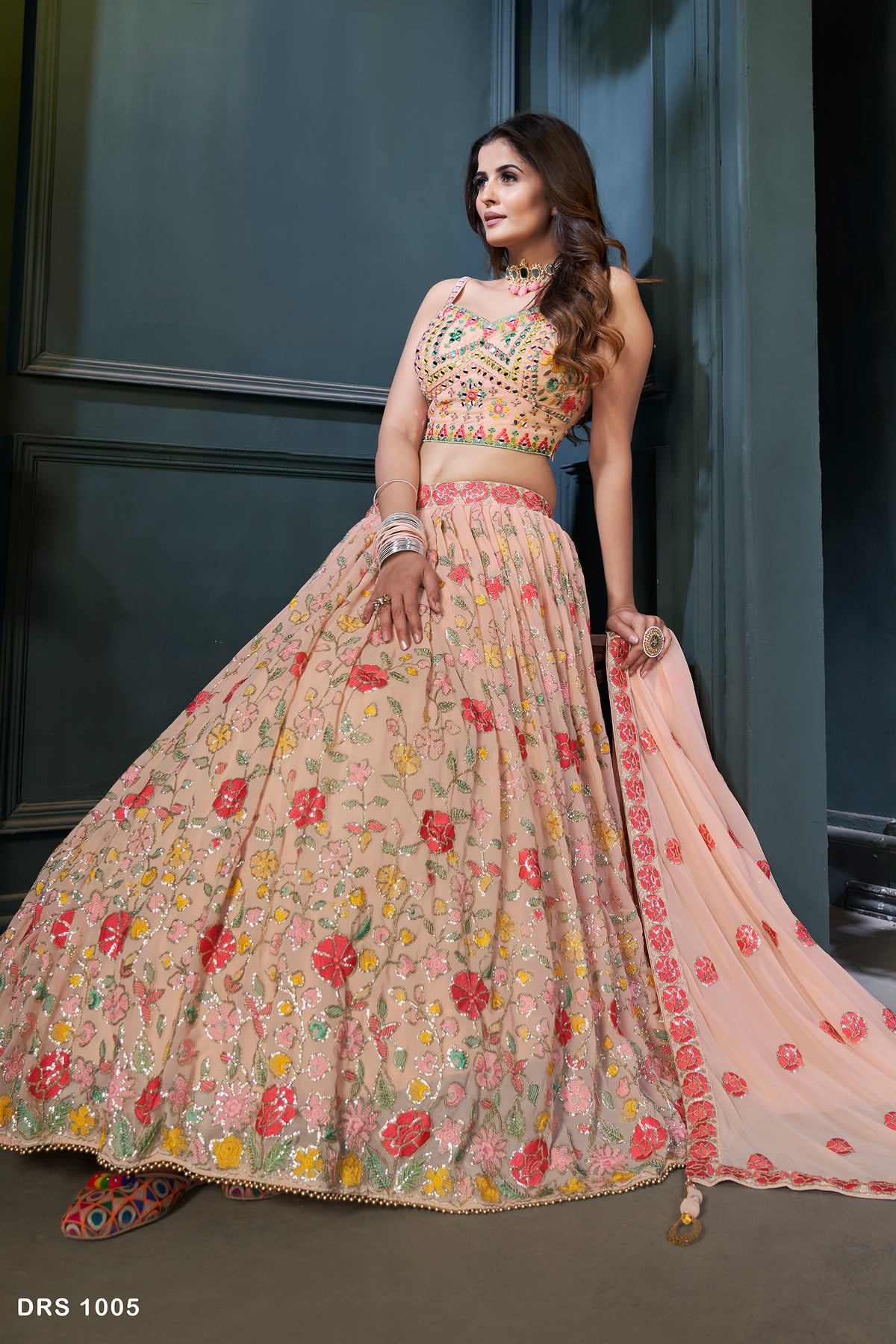 Peach Color Heavy Designer Lehenga Choli Buy Online - Joshindia