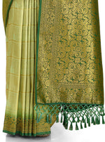 Green color silk saree design Buy Now - Joshindia