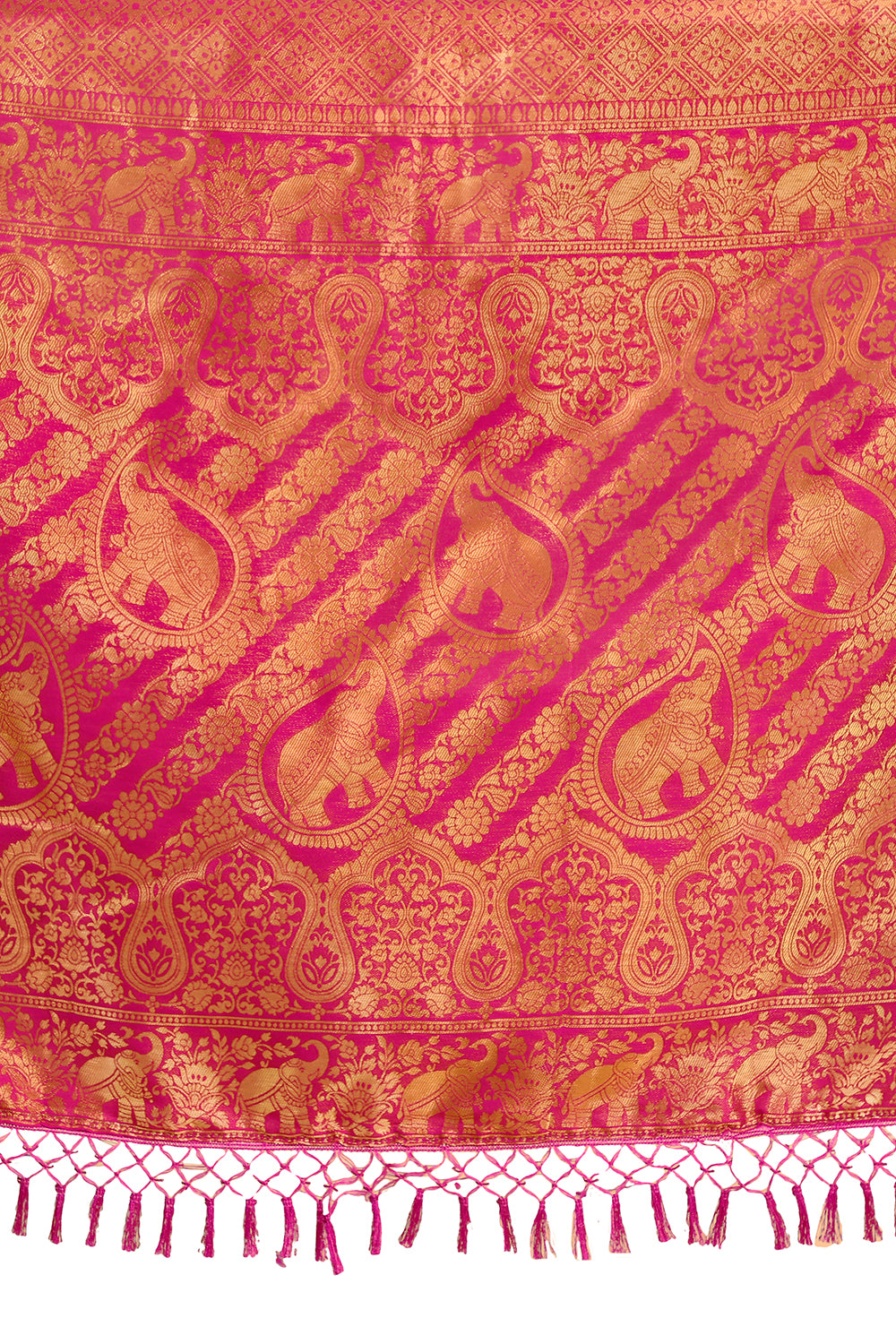 pink color banarasi silk saree buy now - Joshindia