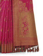 Trendy Pink color designer saree at affordable rate - Joshindia