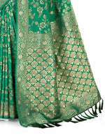 printed green Kanjivaram silk saree Buy Online - Joshindia