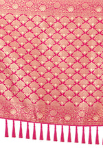 Amazing pink color soft silk saree with blouse - Joshindia