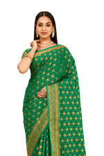 BestGreen Kanjivaram silk SareeAt Affordable Price - Joshindia