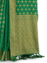 BestGreen Kanjivaram silk SareeAt Affordable Price - Joshindia