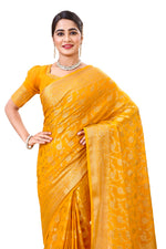 Beautiful Yellow Color saree Buy Online - Joshindia