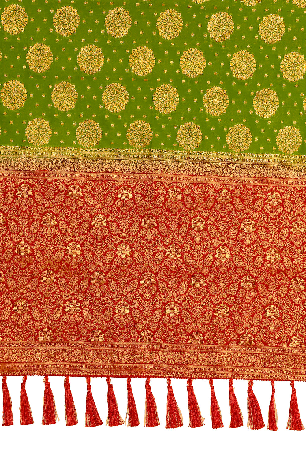 Amazing Green color Designer silk saree with blouse - Joshindia