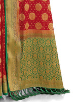buy red color designer silk saree Buy online - Joshindia