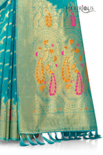 Buy Turcoish Color Latest Saree Collection Online - Joshindia