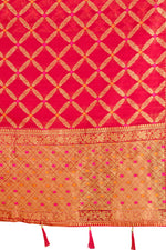 Shop Gajari Pink Color Indian Designer Silk Saree Online - Joshindia