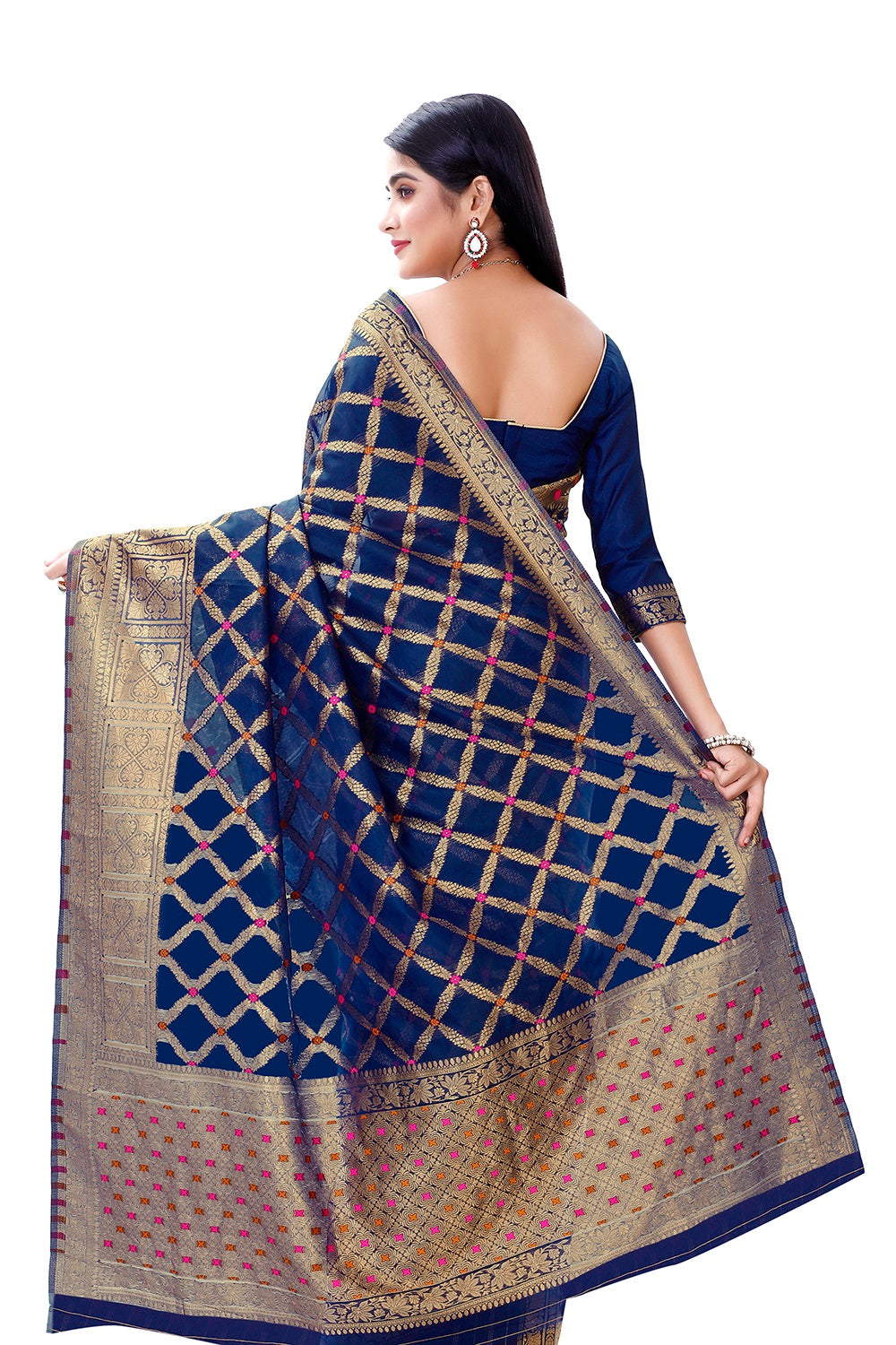 Buy Blue color best kanjivaram Silk saree online - Joshindia