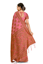 buy onlinePink color designesilk saree At Regular price - Joshindia
