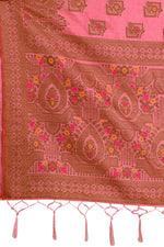 buy onlinePink color designesilk saree At Regular price - Joshindia
