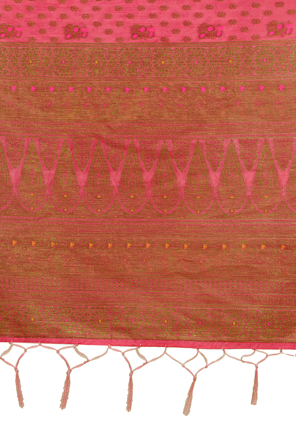 pink color heavy kanjiveram silk saree buy now - Joshindia