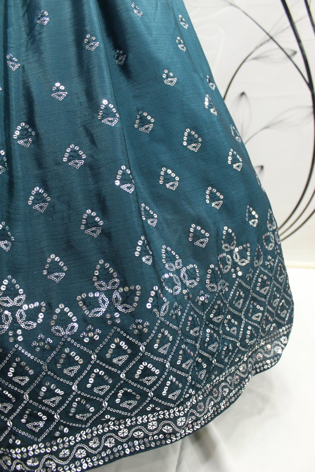 Beautiful Grey Color Lehenga Choli For Wedding - Joshindia