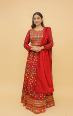 Amazing Red Color Georgette Lehenga Choli - Joshindia