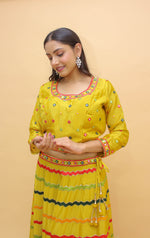 Masturd Color Chinon Lehenga Choli With Chinon Dupatta - Joshindia