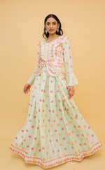 Stylish Pista Green Chinon Lehenga Choli - Joshindia