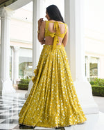 Yellow Color Georgette designer lehenga choli - Joshindia
