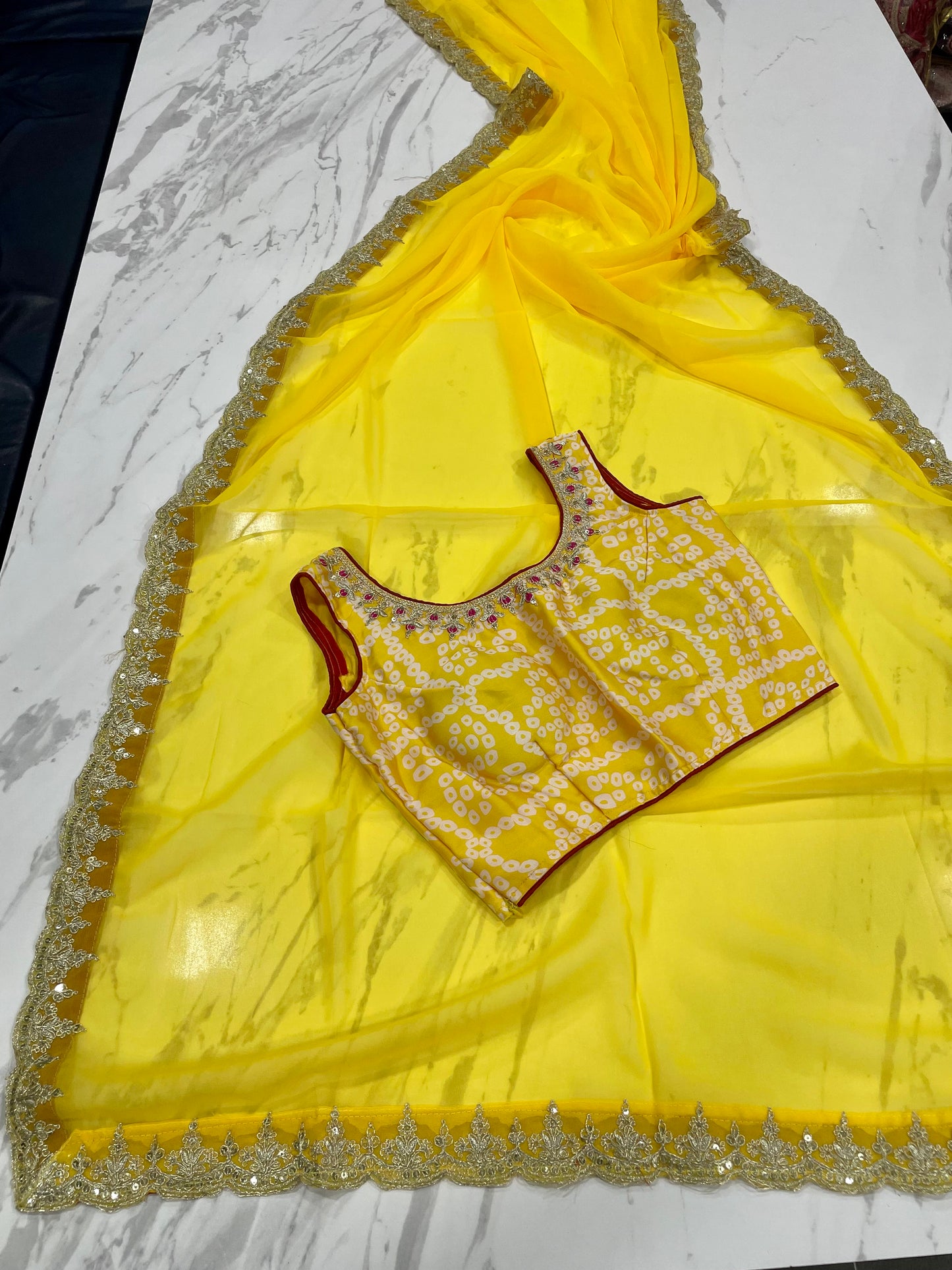 Amazing Yellow Color Lehenga Choli For Haldi Look At Affordable Price