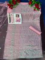 Pink Heavy Fox Georgette With Hevey Embroidery Work Pakistani style Salwar Suit - Joshindia