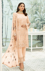 Peach Heavy Fox Georgette With Sequence Salwar Suit - Joshindia