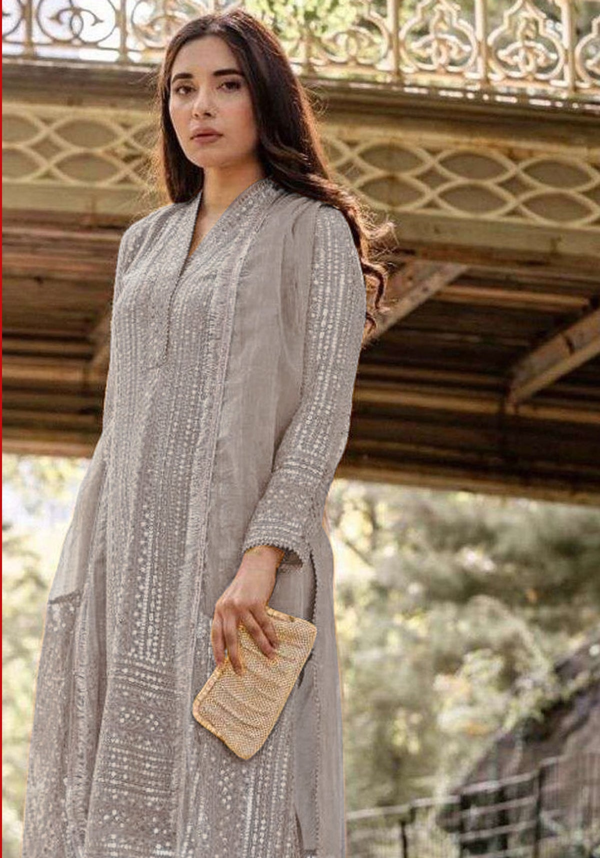 Gery Georgette with Sequence Salwar Suit - Joshindia
