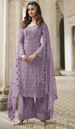 Purple Color Heavy Butterfly Net Embroided Salwar Suit - Joshindia