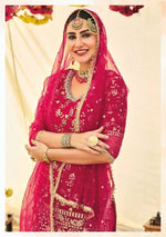 Rani Color Faux Georgette Embroided Sharara suit - Joshindia