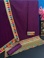 Purple Color Heavy Faux Georgette With Sequence Work Churidar Salwar Suit - Joshindia