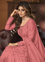 Pink Fox Georgette With Sequence Work Anarkali Suit - Joshindia