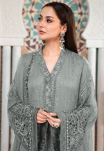 Grey Color Heavy Fox Georgette with Embroidery Sequence Work Salwar Suit - Joshindia