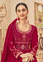 Pink Color Heavy Faux Georgette With Sequence Work Anarkali Salwar Suit - Joshindia