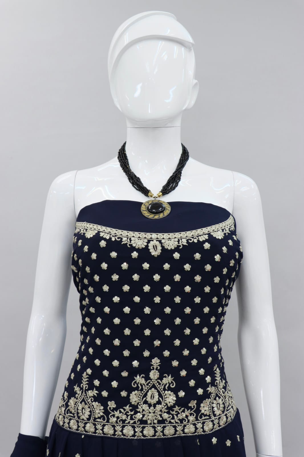 Neavy Blue Color Embroidered Designer Palazzo Salwar Kameez - Joshindia