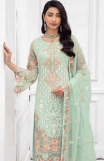 Pista Color Faux Georgette Straight Salwar Suit - Joshindia