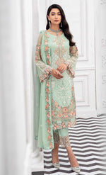 Pista Color Faux Georgette Straight Salwar Suit - Joshindia