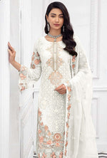 White Color Faux Georgette Straight Salwar Suit - Joshindia
