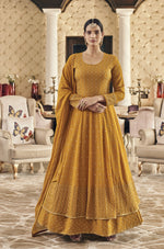 Yellow Color long Anarkali Salwar Suit - Joshindia
