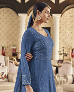 Blue Color long Anarkali Salwar Suit - Joshindia