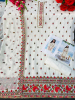Off White Color Georgette Straight Palazzo Salwar Suit - Joshindia