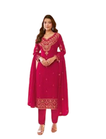 Pink Color Georgette With Embroidery Work Salwar Suit - Joshindia