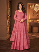 Pink Color Faux Georgette Long Anarkali Salwar Suit - Joshindia