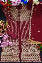 Beautiful Maroon Designer Salwar suit At Best Price - Joshindia