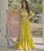 Yellow Color Lehenga Choli For Wedding Look - Joshindia