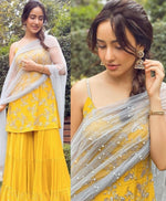 Trending yellow color sharara suit buy now - Joshindia