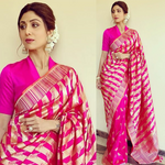 beautiful pink color saree - Joshindia