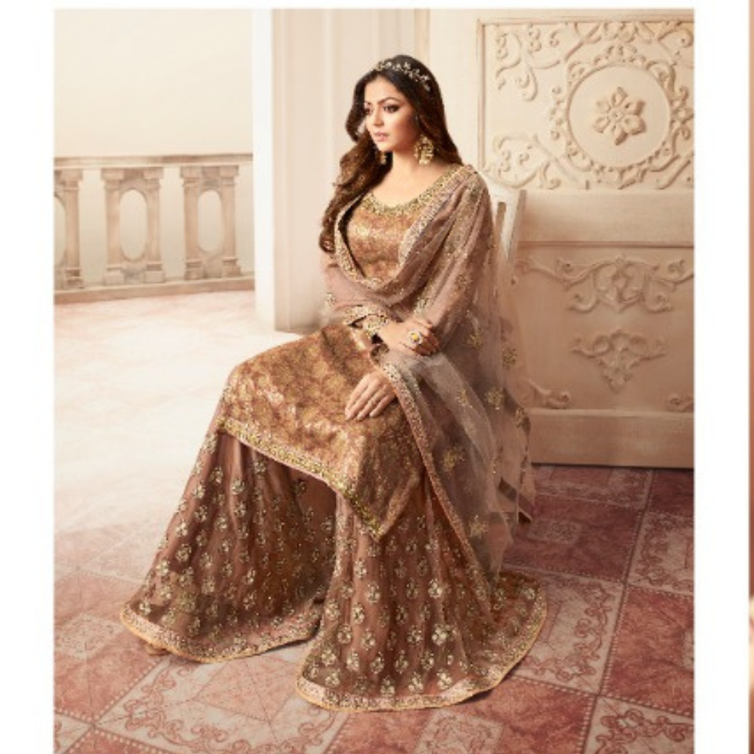 Beautiful sharara suit for wedding function - Joshindia
