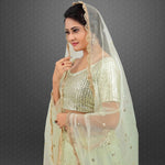 Beautiful Light green designer lehenga Choli for Classy looks buy It now - Joshindia