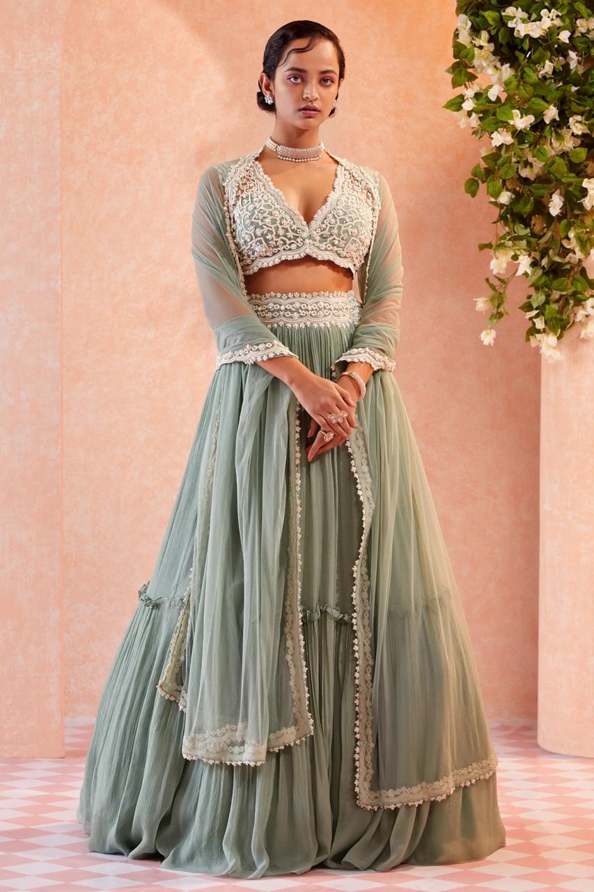 Trending Light Green Color Lehenga Choli For Wedding - Joshindia